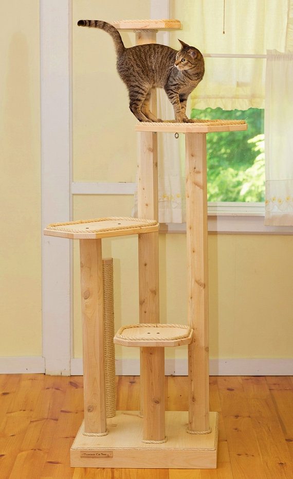 Solid Wood Cat Tree