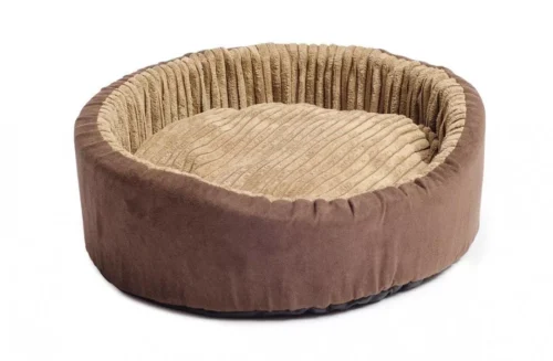 Timberwolf Faux Suede Sleepy Paws Oval Bed