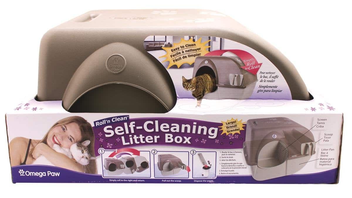 Omega Paw Roll'n Clean Self Cleaning Litter Box Large