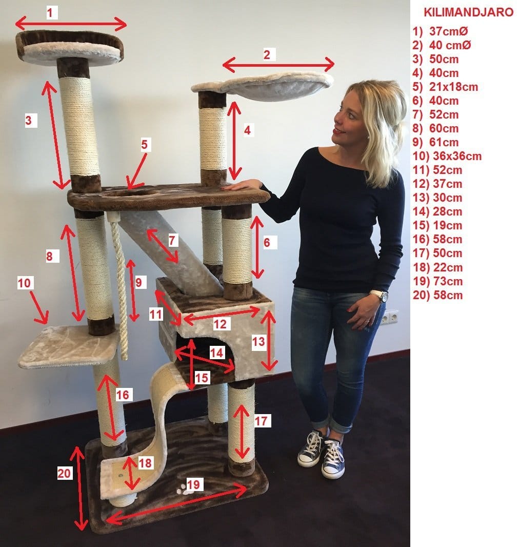Kilimanjaro Cat Tree (Grey) LOWEST PRICES GUARANTEED FREE DELIVERY