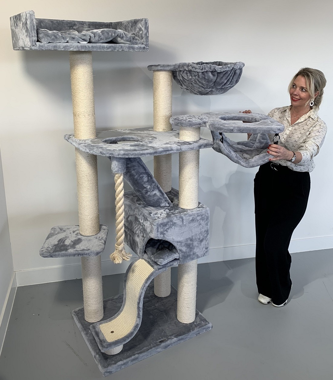 Kilimanjaro Cat Tree Deluxe Crown (Light Grey) LOWEST PRICES