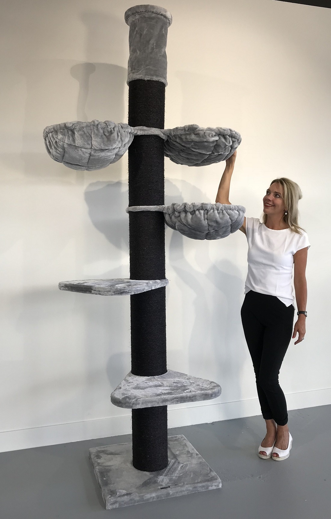 Cat Tree Maine Coon Tower PLUS Blackline (Light Grey) LOWEST PRICES GUARANTEED FREE DELIVERY