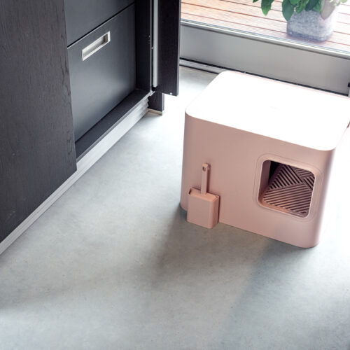 Hoopo® Dome Cat Litter Box White (Pink)