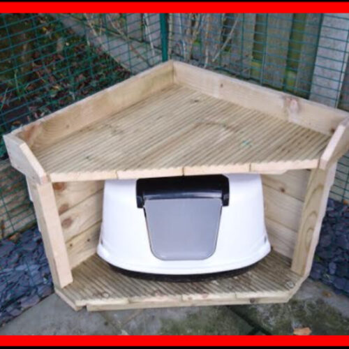 Large Hooded Corner Cat Litter Tray (Cover)