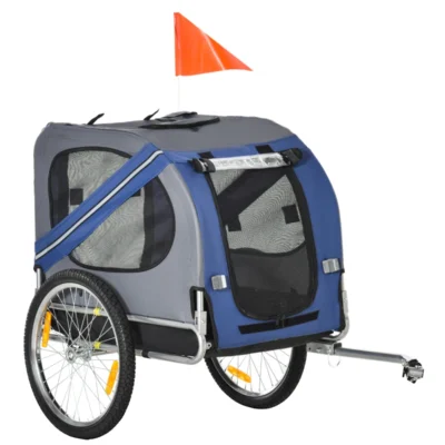 Folding Pet Bike Trailer (Blue)