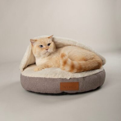 Seattle Burrow Cat Bed - Stone Grey