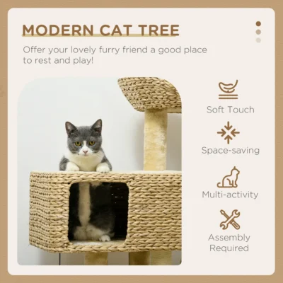 Woven-Rest Cat Climbing Tower – 95cm – view 4