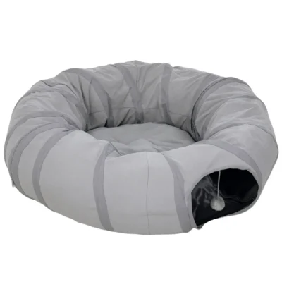 Tunnel Nest Cat Play Bed – Grey – view 1