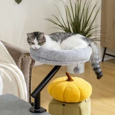 Swivel Desk Cat Hammock – Grey – view 2