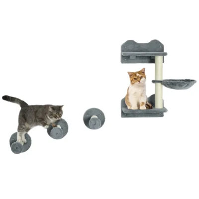 Four-Piece Wall Scratch & Climb Set – Grey – view 1