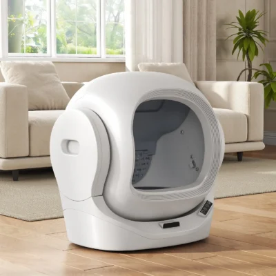 App-Controlled Cat Litter Station – 68L White