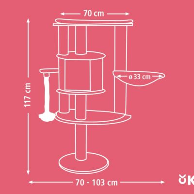 Dolomit Tofana Pro Wall-Mounted Cat Tree – Grey – additional product view