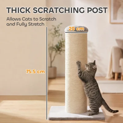 Tall Sisal Stretch Scratcher – Light Grey – view 4