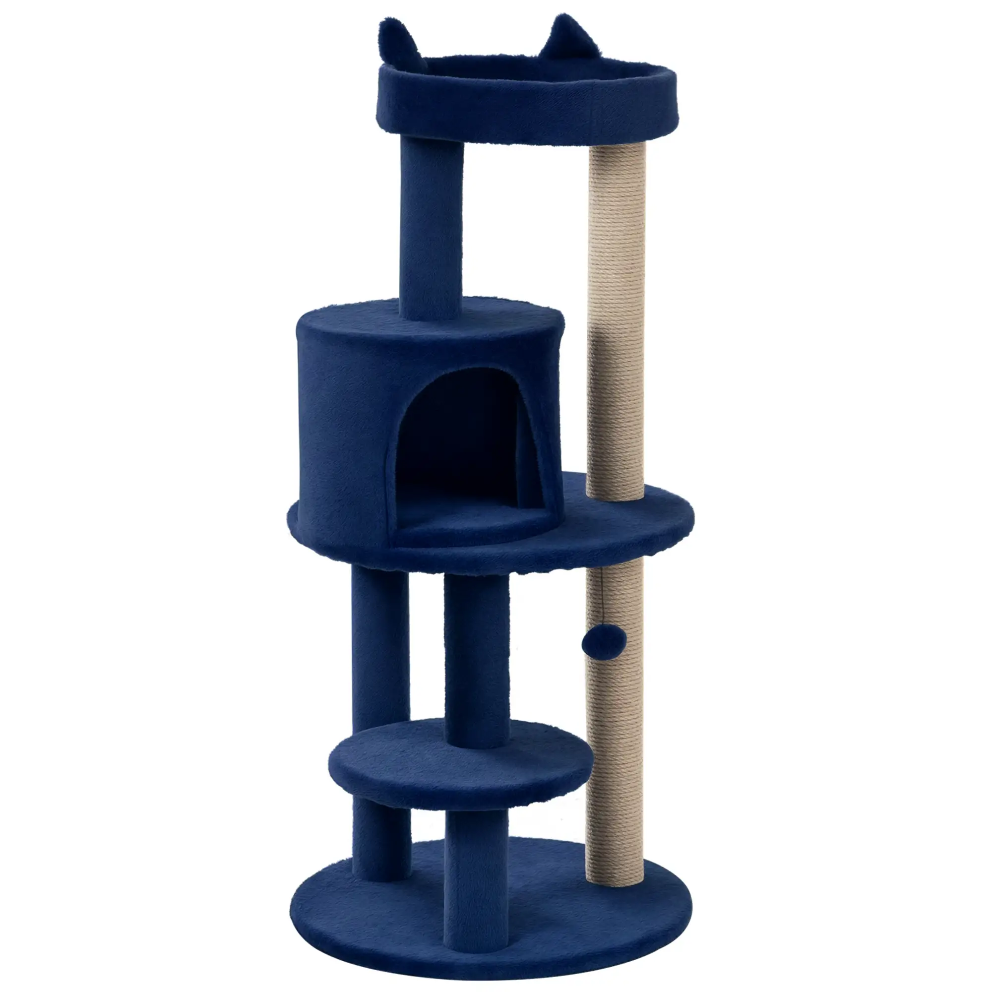 Plush Perch Cat Tower – 104cm Blue – view 1