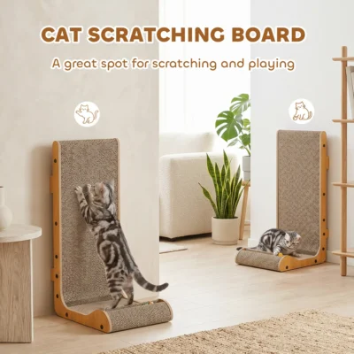 Wall Scratch & Roll Cat Board – Brown – view 4