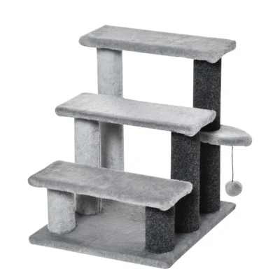 Three-Step Scratch & Climb Stairs – Grey – view 1