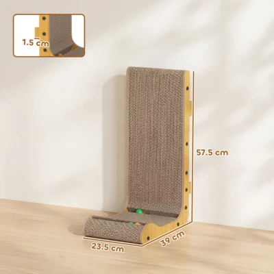 Wall Scratch & Roll Cat Board – Brown – view 3
