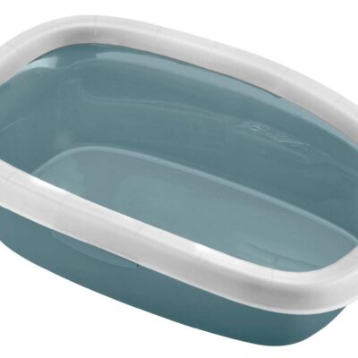 Sprint High-Rim Cat Litter Tray – Blue & White