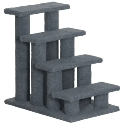 Four-Step Pet Staircase – Grey – view 1