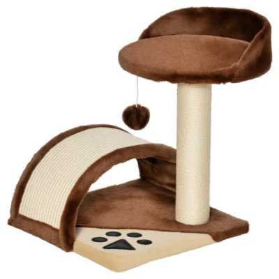 Brown Kitten Scratch & Play Tree – view 1
