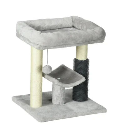 Grooming Perch Cat Tree – 48cm Grey – view 1