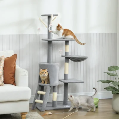 Hideaway Hammock Cat Tower – 134cm Grey – view 2