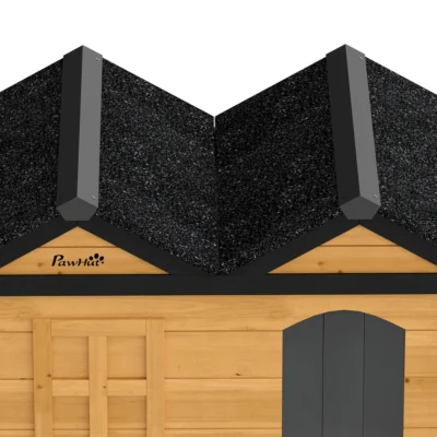PawHut Raised Wooden Cat House with Removable Liner – Yellow – image 13