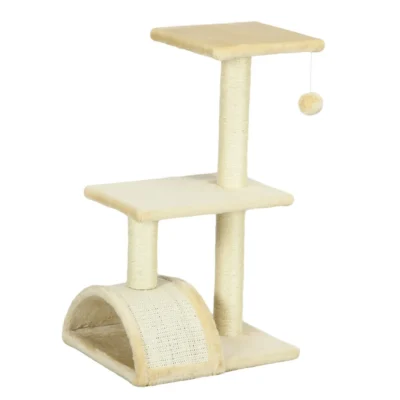 Scratch-Pad Cat Tower – 72cm Cream – view 1