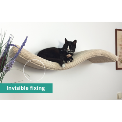 Cats Atalier WAVE Unsymmetrical Left Metal Cat Wall Shelf – 75cm – product view 2