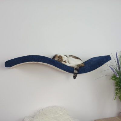 Cats Atalier WAVE Symmetrical Right Metal Cat Wall Shelf – 95cm – product view 1