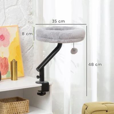 Swivel Desk Cat Hammock – Grey – view 3