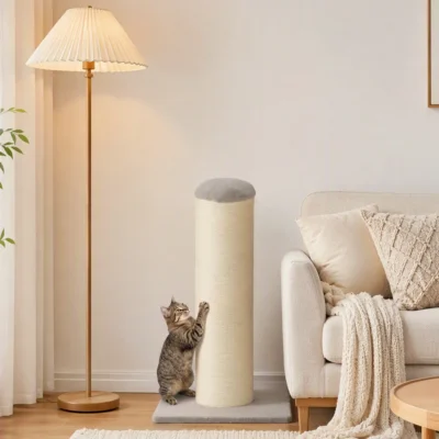 Tall Sisal Stretch Scratcher – Light Grey – view 2