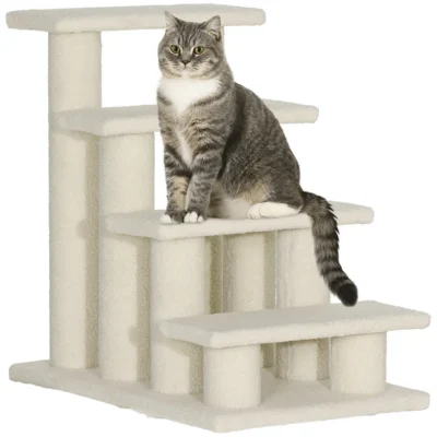 Four-Step Pet Staircase – Cream – view 1